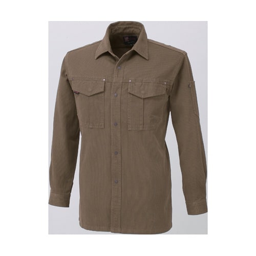 長袖シャツ キャメル M #7901−0