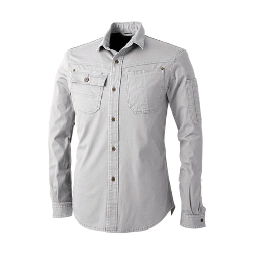 長袖シャツ アッシュ 灰 M #8041