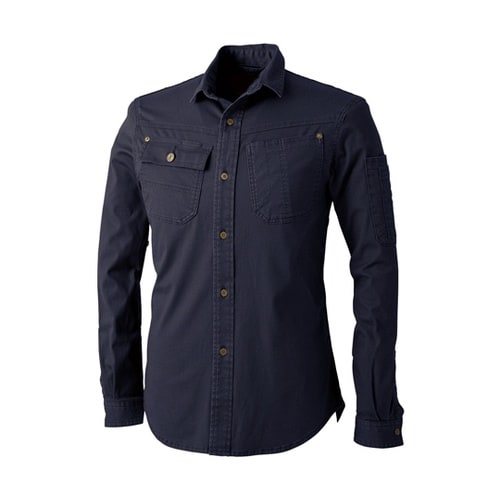 長袖シャツ 紺 黒 M #8051−81