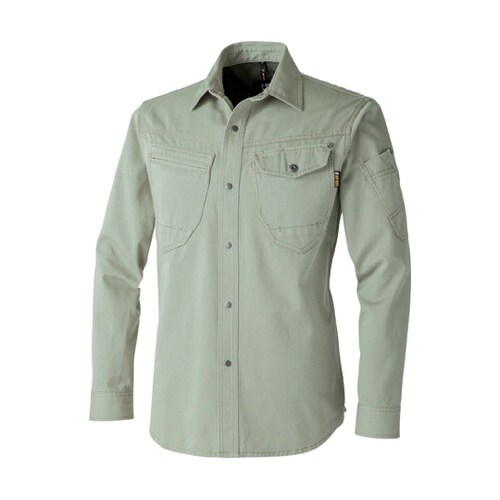 長袖シャツ Eグリーン 3L #7700