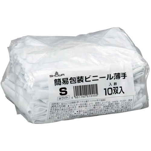 簡易包装ビニール薄手 10双入 Sサイズ