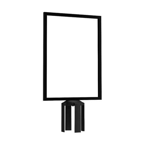 ベルトパーテーション 案内板 ブラック