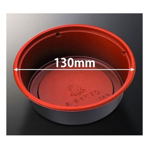 どんぶり容器 CTプチ丼 丸 赤−BK