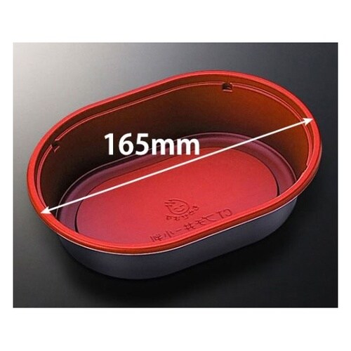 どんぶり容器 CTプチ丼 小判 赤−BK