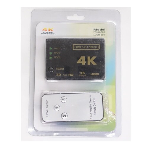 HDMIセレクター 3ポート リモコン付
