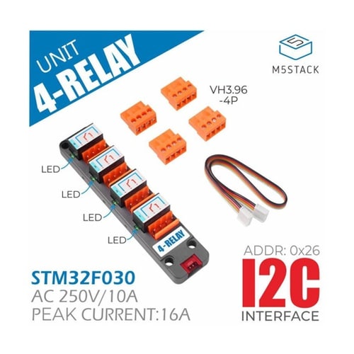 M5Stack用4チャンネルリレーユニッ