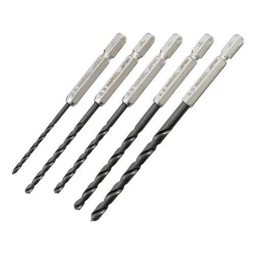 6角軸鉄工用ドリル タップ下穴用5本組セ