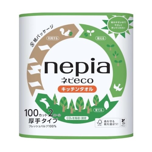 ネピアECOキッチンタオル2R 100C