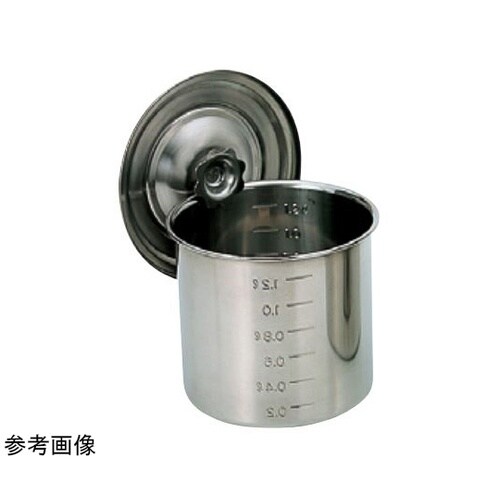 18−8目盛付深型キッチンポット(手無)