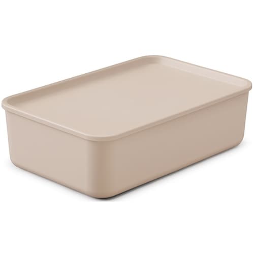 フタ付き積み重ねBOX ピンクベージュ