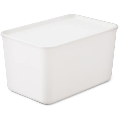 フタ付き積み重ねBOX ホワイト 内寸: