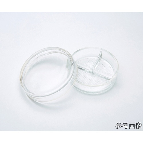 3分画ガラスシャーレ (ソーダ石灰ガラス