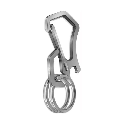 カラビナ ステンレスキーホルダー 栓抜き