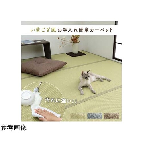 洗える ござ風カーペット グリーン 2畳