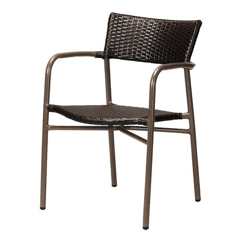 アルミアームチェア ブラウン AL−W5