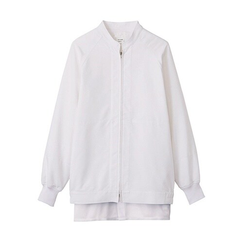 男女兼用長袖ジャンパー ホワイト LL