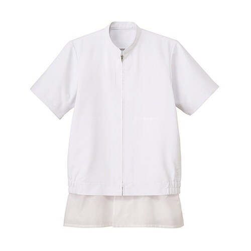 男女兼用半袖ジャンパーホワイト LL C