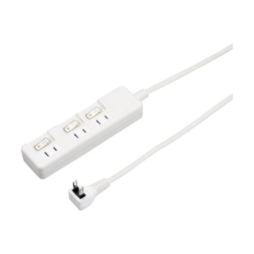 3個口節電タップ2mホワイト H8S33