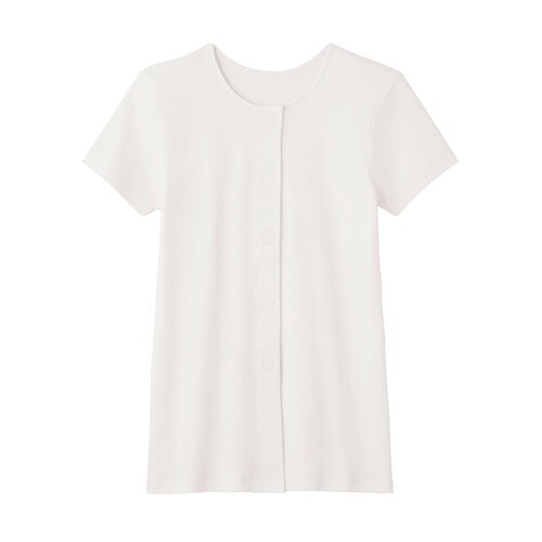 婦人3分袖ワンタッチインナー ホワイト