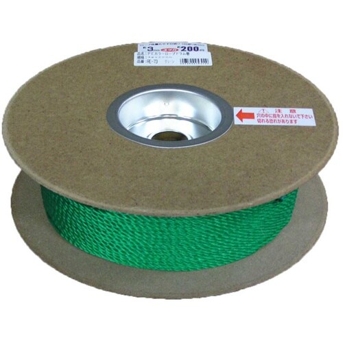 PEカラーロープドラム グリーン 3mm