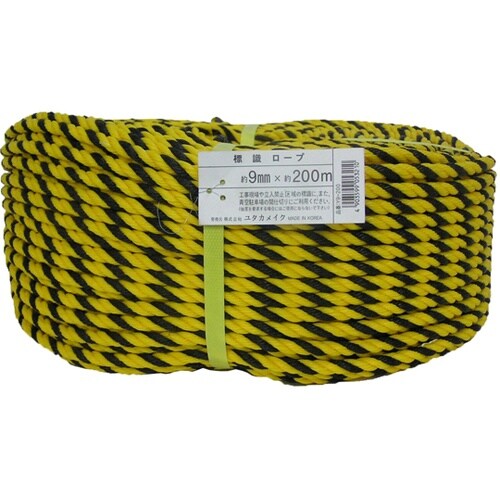 標識ロープ 巻物 9mm×200m Y9