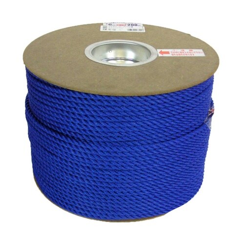 PEカラーロープドラム ブルー 6mm×