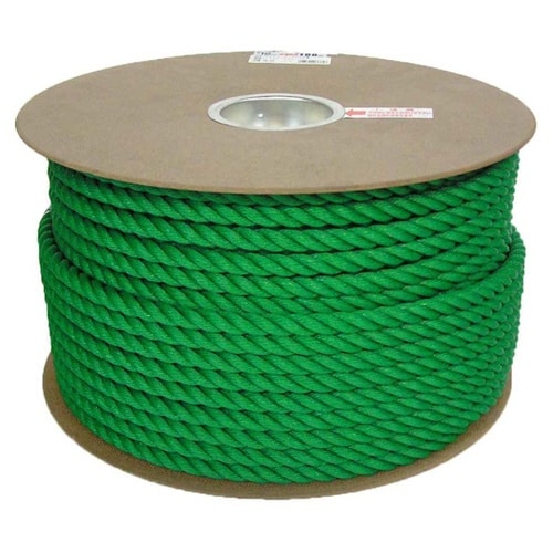 PEカラーロープドラム グリーン 12m