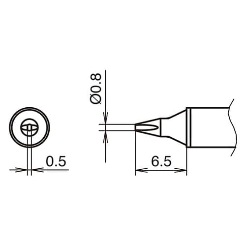 IHはんだこてFX100用 こて先 0.