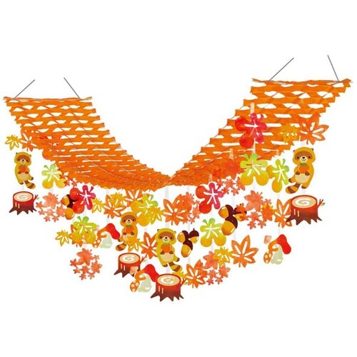 秋色たぬき プリーツハンガー 180cm