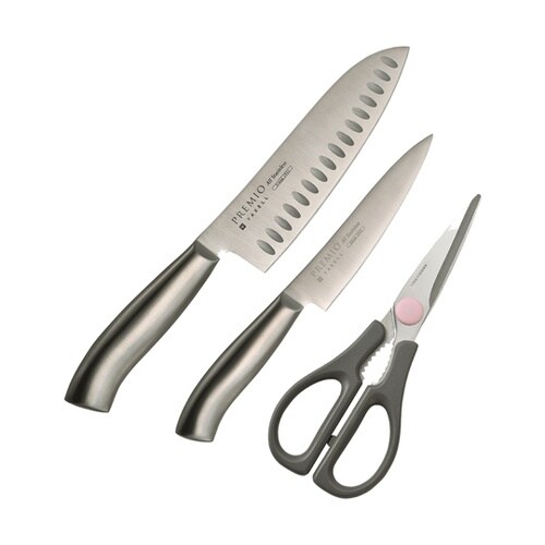 プレミオAS 3点 三徳・ペティ・鋏 #