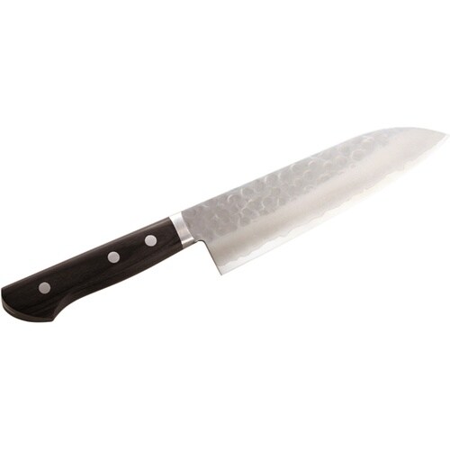 V金1鏡面槌目黒柄 三徳 HT−6071