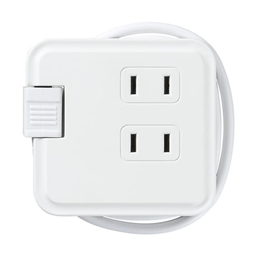 巻取りモバイルタップ3個口0.6m白 H