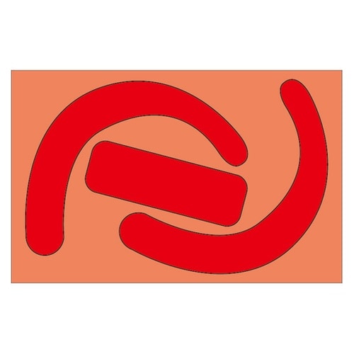 安全帯使用確認ステッカー 蛍光赤(10枚