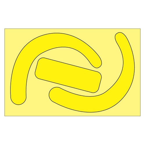 安全帯使用確認ステッカー 蛍光黄(10枚