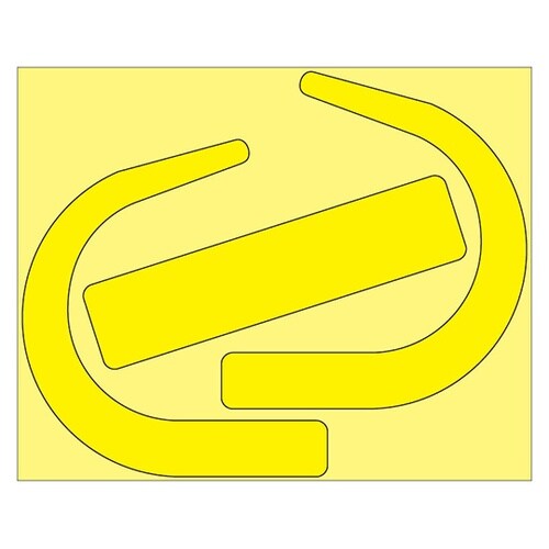 安全帯使用確認ステッカー 大蛍光黄(10