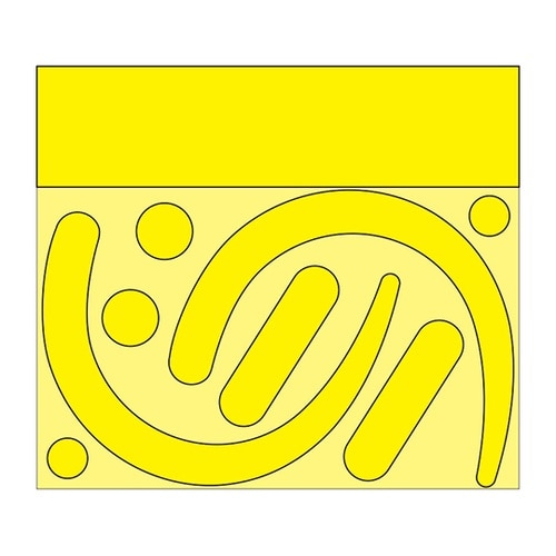 フックステッカー (蛍光黄) 335−3