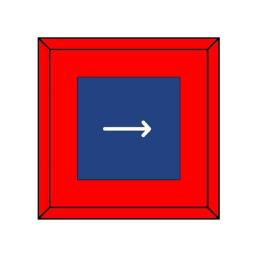 埋設表示杭ユニパイル 矢印のみ 481−