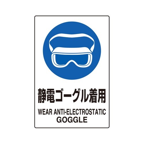 JIS規格ステッカー 静電ゴーグル着用