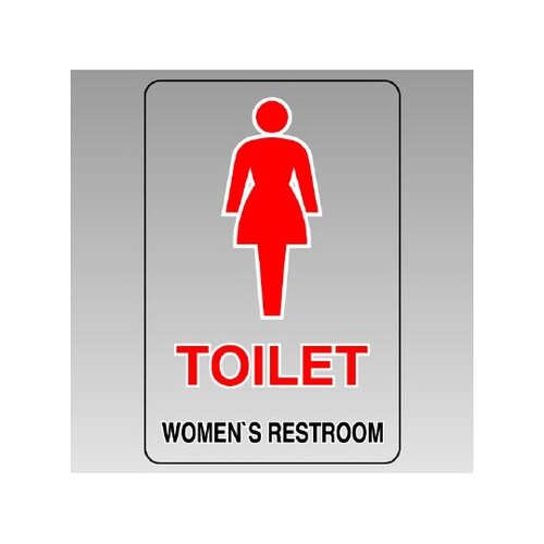 透明ステッカー(小) TOILET(女)