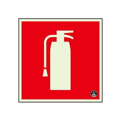消防標識 消火器蓄光150角(図記号のみ