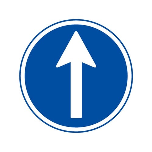 道路用標識 指定方向外進行禁止 395−