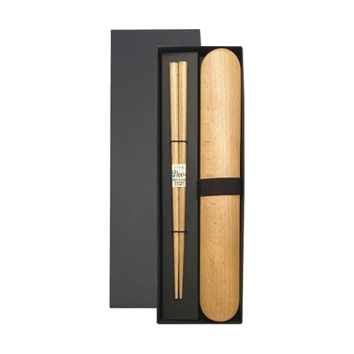 ブナ箸・箸箱セット 21cm 折箱入 8