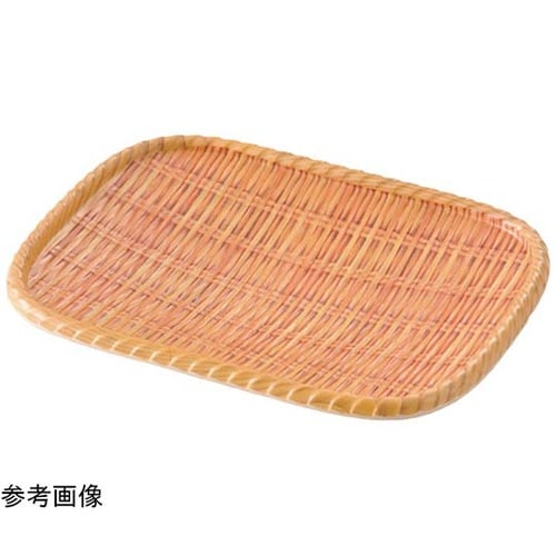 竹風メラミンプレート巻渕 白(角)中 9