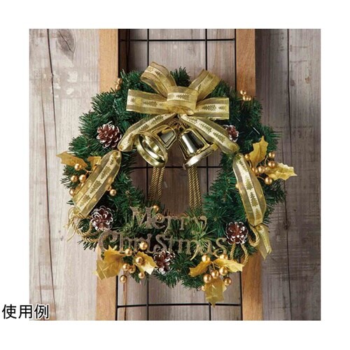 【40cm】クリスマスベルリースゴールド