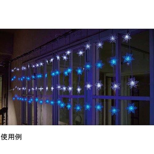 LED20連ミニスノーフレイクカーテンラ