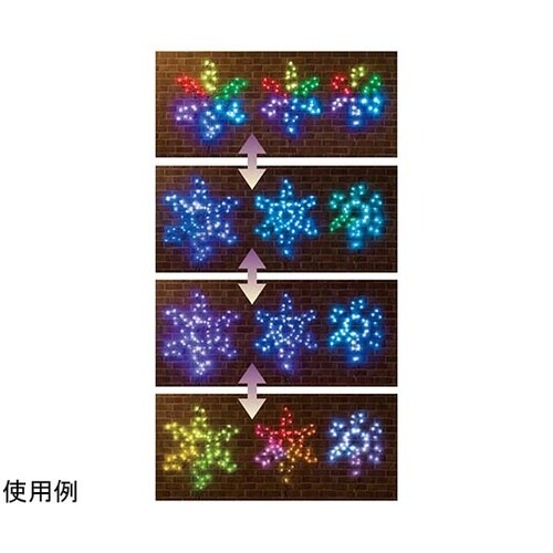 スマートLED モチーフライト 3連スノ
