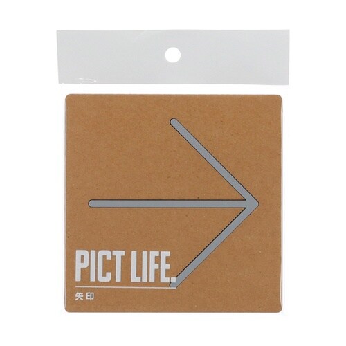 PICT LIFE 矢印 グレー 000