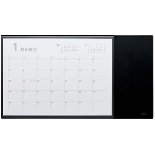 カレンダー+デスクマット ブラック MX