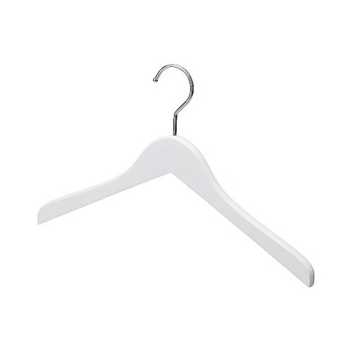 木製ハンガー ホワイト平型(メープル)W
