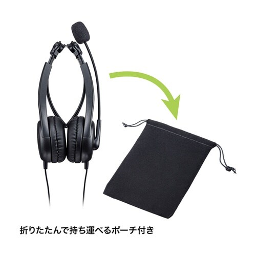 USBヘッドセット MM−HSU18BK